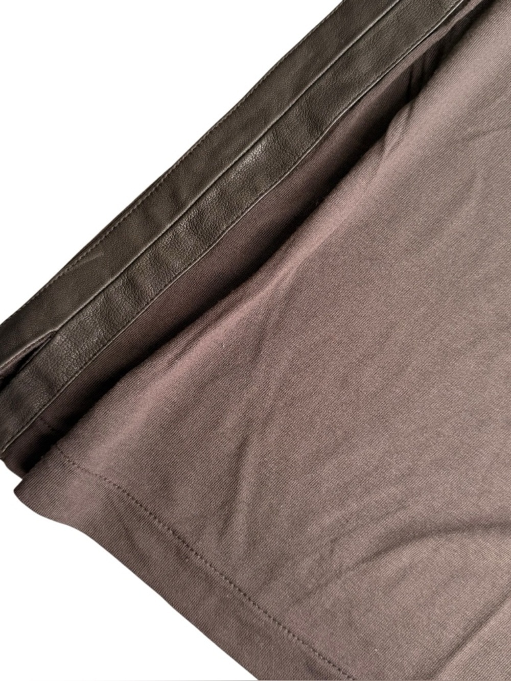 AllSaints Lamb Leather Trim Sleeveless Brown Tank XS - Picture 4 of 7